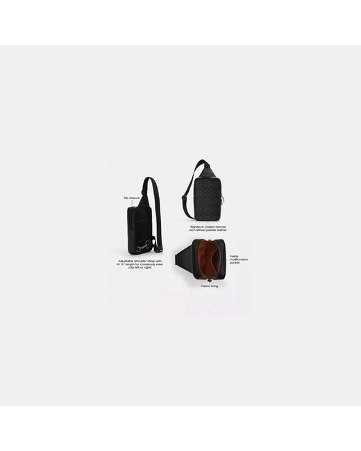 COACH Black Sullivan Pack for men