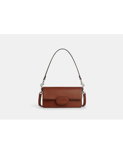 COACH Black Eliza Flap Crossbody With Leather Covered Closure