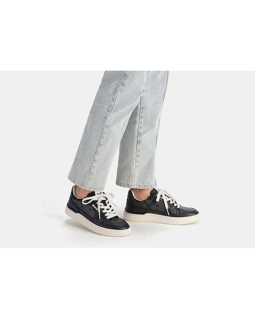 【COACH】Clip Court Low Top Sneaker In Signature Canvas COACH® Outlet | Clip Court Low Top Sneaker In Signature Canvas