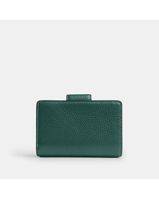 COACH Green Medium Corner Zip Wallet