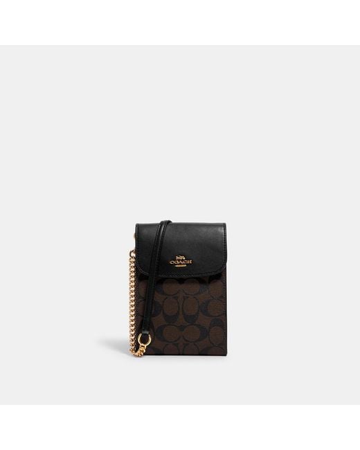 COACH Rachel Phone Crossbody Bag In Signature Canvas in Black Lyst