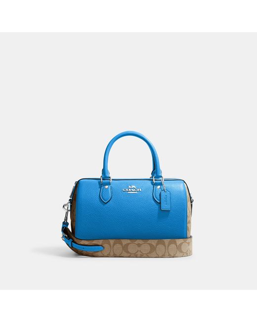 Coach Outlet Rowan Satchel In Signature Canvas in Blue | Lyst