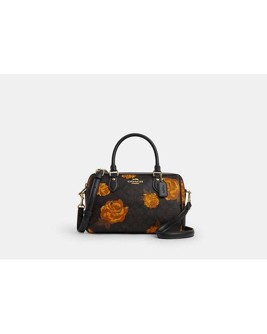 COACH Black Rowan Satchel Bag