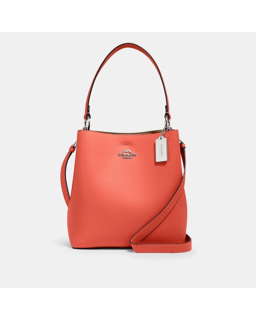 COACH Red Town Bucket Bag