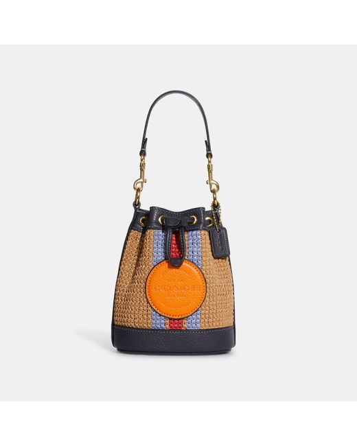 Coach Outlet Multicolor Mini Dempsey Bucket Bag With Coach Patch
