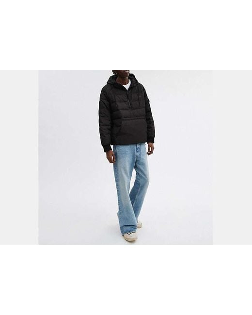 COACH Black Quilted Hoodie for men