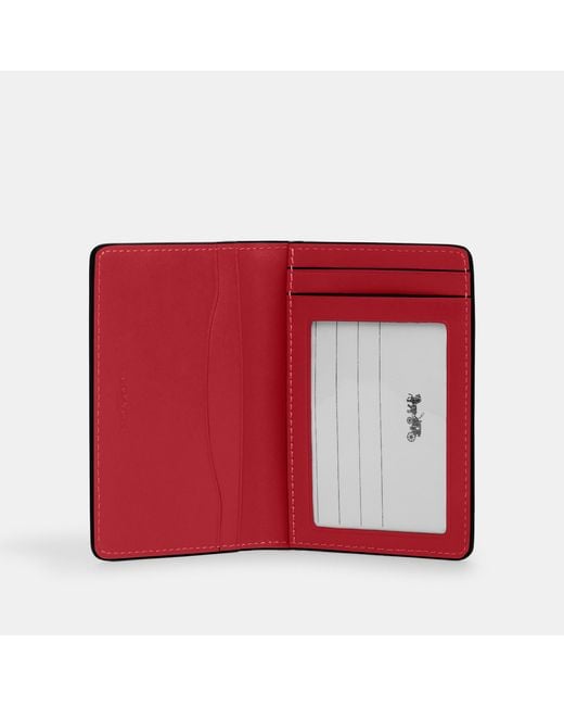 COACH Red Id Wallet for men