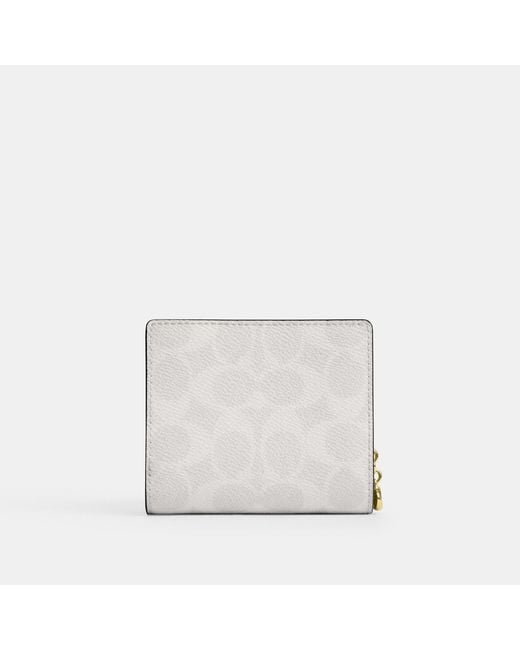 COACH White Snap Wallet