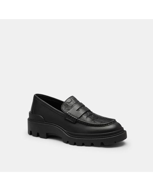 COACH Black Loafer for men