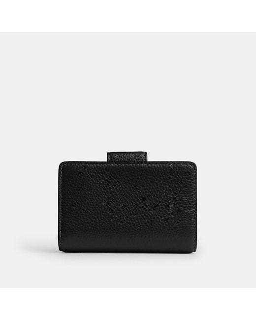 COACH Black Medium Corner Zip Wallet