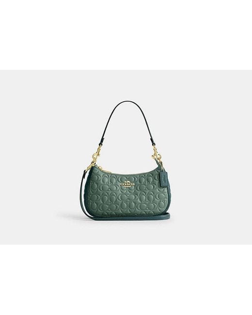 バッグ Rare Coach Signature Green Shoulder Bag Rare Coach Signature Green Shoulder Bag