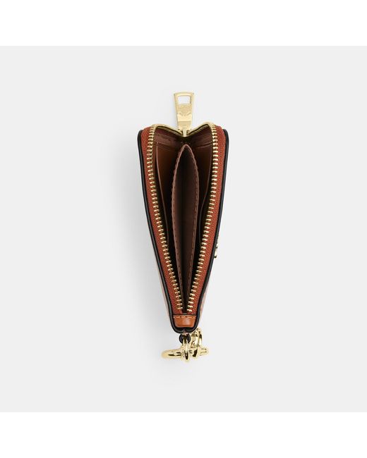 COACH Brown Small Corner Zip Wallet
