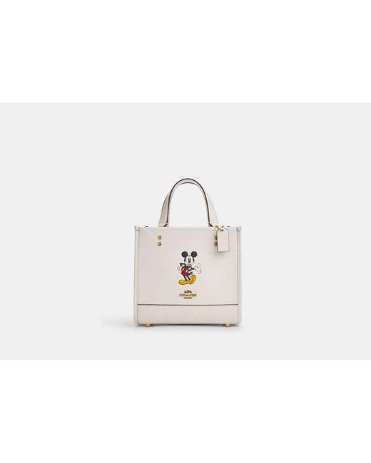 COACH White Disney X Coach Dempsey Tote Bag 22 With Mickey Mouse