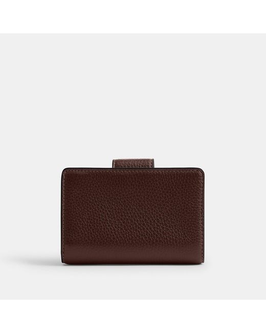 COACH Brown Medium Corner Zip Wallet