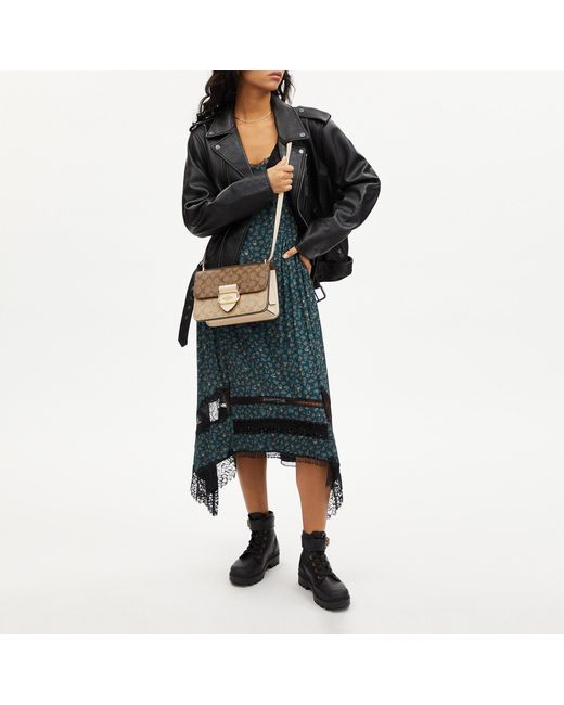 Coach Outlet Large Square Crossbody In Blocked Signature Canvas