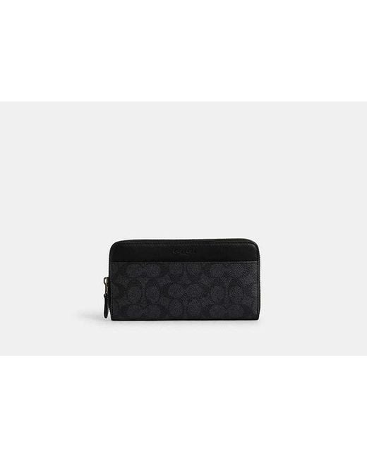 COACH Black Accordion Wallet for men