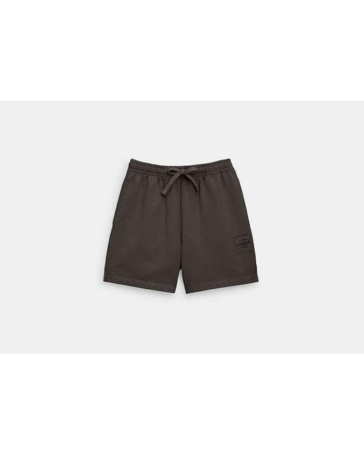 COACH Black Garment Dye Track Shorts