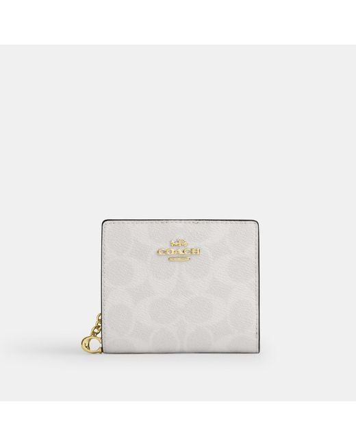 COACH White Snap Wallet