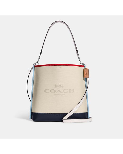 Coach Outlet Natural Mollie Bucket Bag In Colorblock