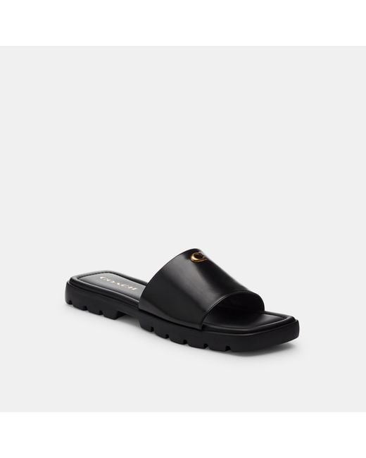 COACH Black S Florence Sandal