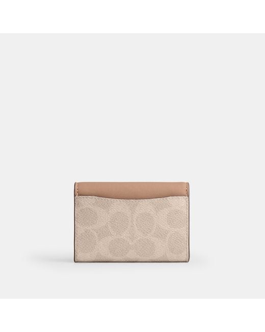 COACH Natural Flap Card Case