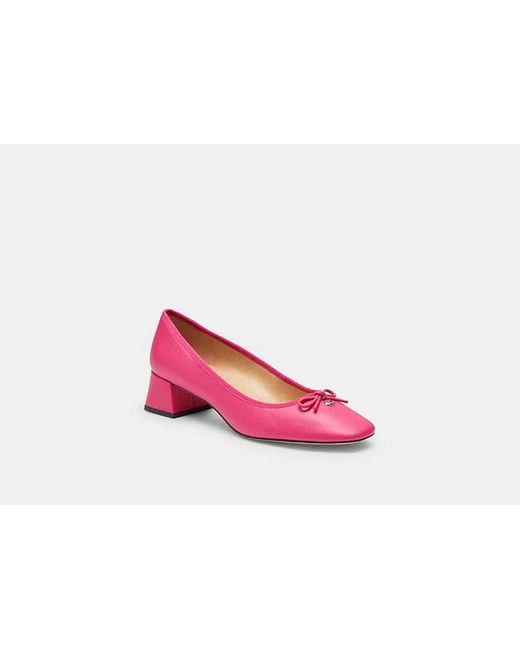 COACH Pink Ava Ballet Pump