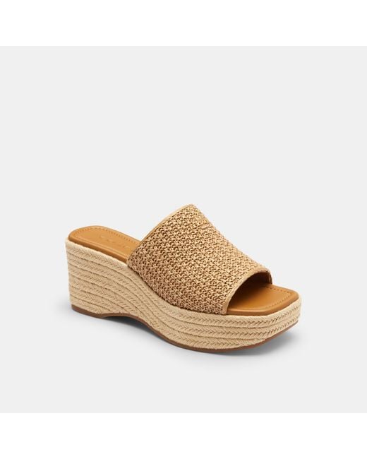 COACH Metallic Phoebe Platform Sandal