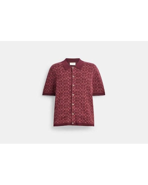 COACH Red Signature Polo for men