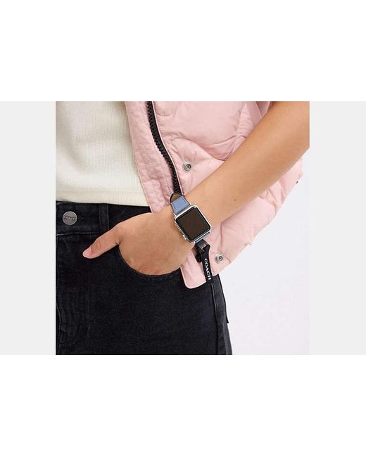 COACH Apple Watch Strap Set 38 Mm 40 Mm And 41 Mm in Black Lyst