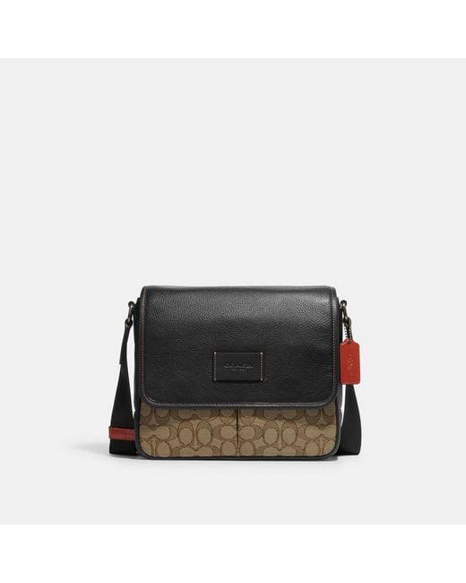 Coach Outlet Sprint Map Bag 25 In Signature Jacquard in Black for Men