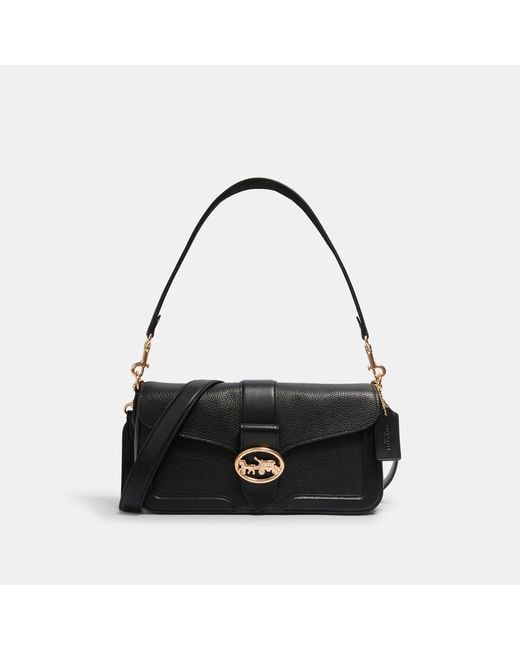 COACH Leather Shoulder Bag in im/Black (Black) Lyst