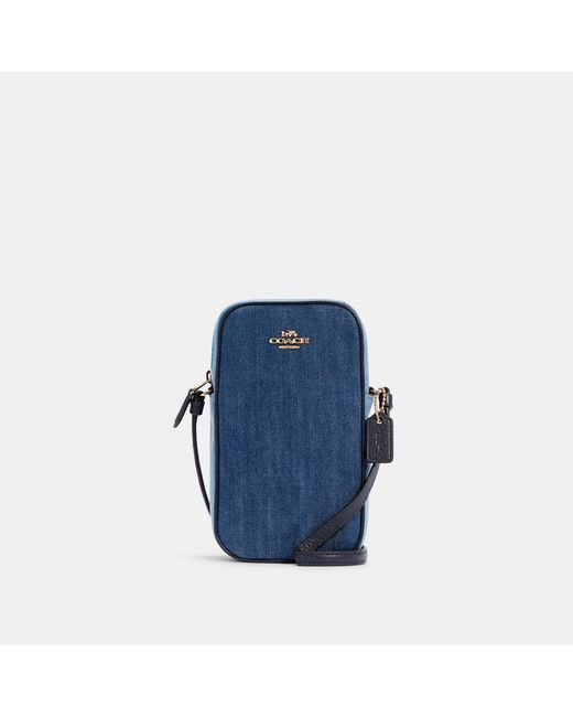 COACH North south Crossbody Bag in Blue Lyst