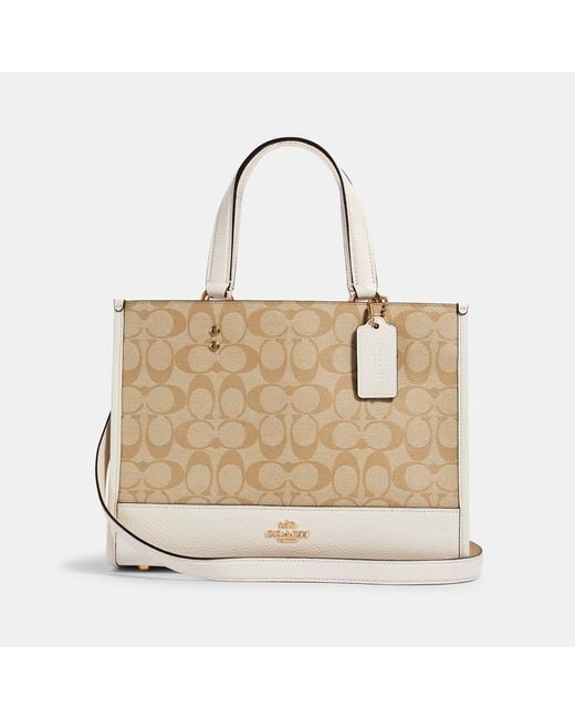 COACH Natural Dempsey Carryall In Signature Canvas