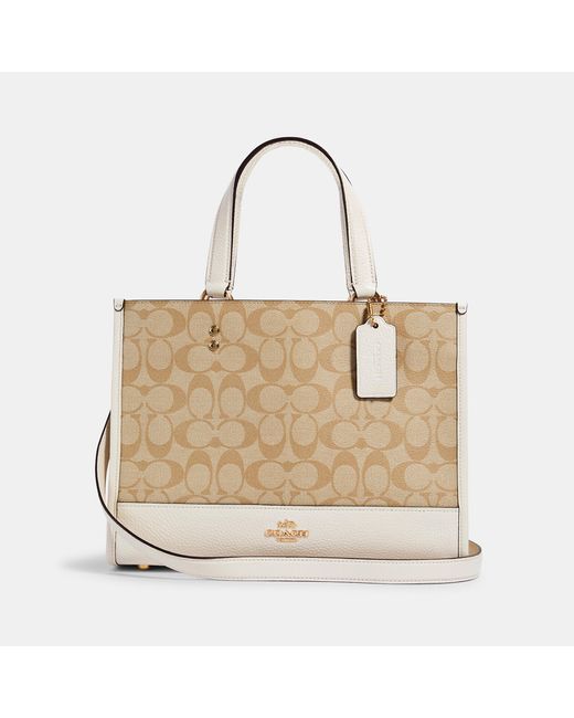 COACH Dempsey Carryall In Signature Canvas in Natural | Lyst