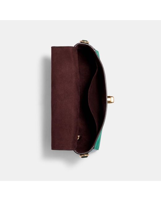 COACH Leather Marlie Top Handle Bag Satchel in Green Lyst