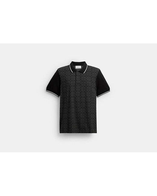 COACH Black Signature Polo for men