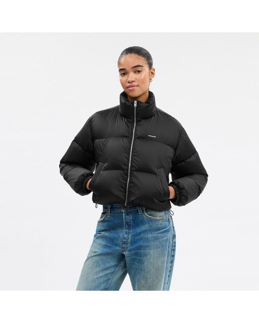 COACH Black Short Cropped Puffer Jacket