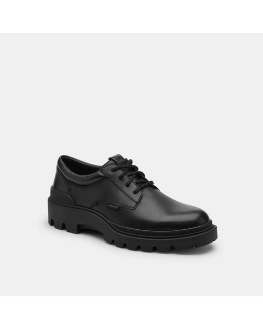 COACH Black Cameron Derby for men