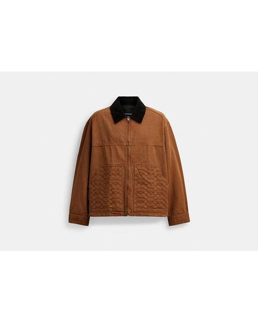 COACH Brown Work Jacket for men