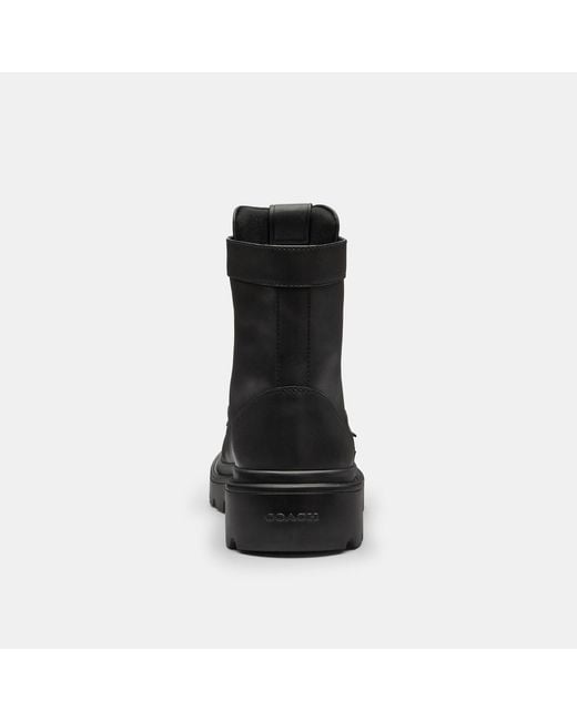 COACH Black Combat Boot for men