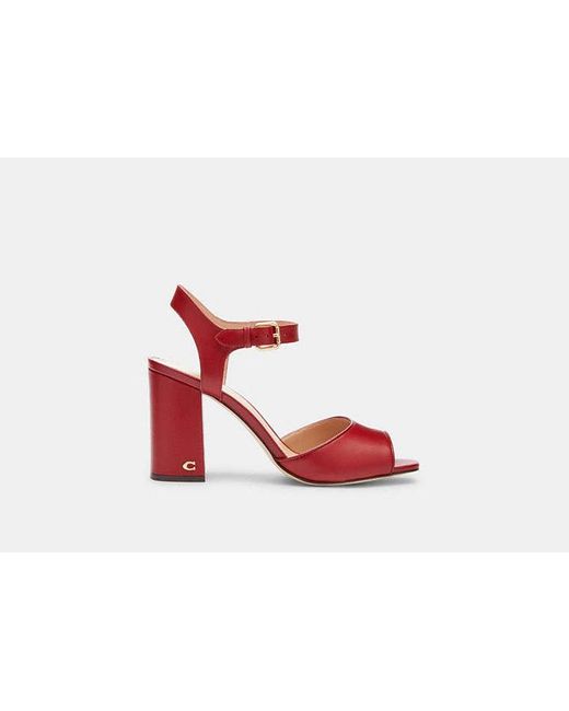 COACH Red Marla Sandal