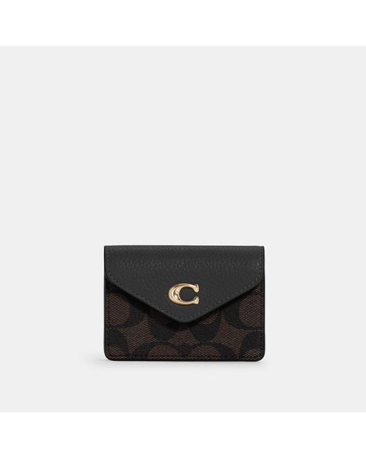 Coach Outlet Slim Id Card Case In Signature Canvas