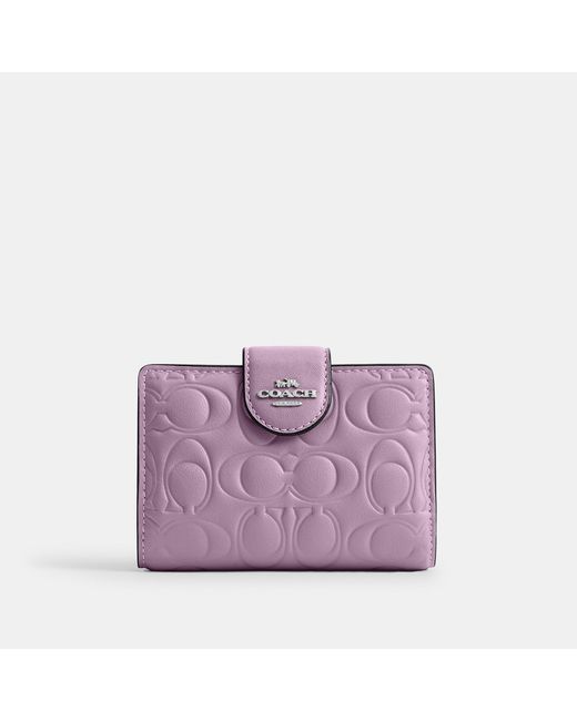 COACH Purple Medium Corner Zip Wallet