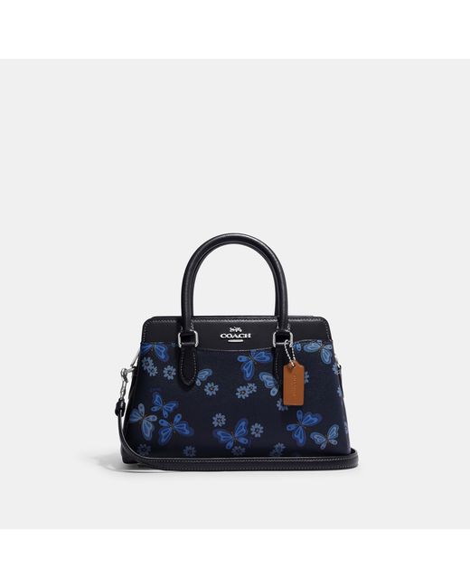 Coach Outlet Blue Mini Darcie Carryall With Lovely Butterfly Print