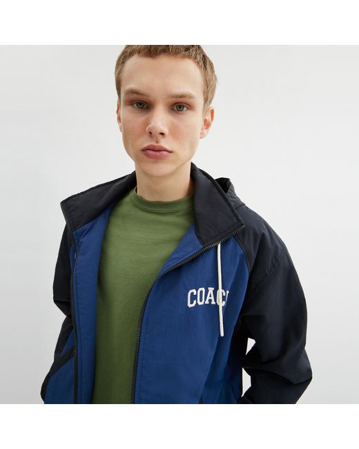 COACH Blue Stadium Jacket for men