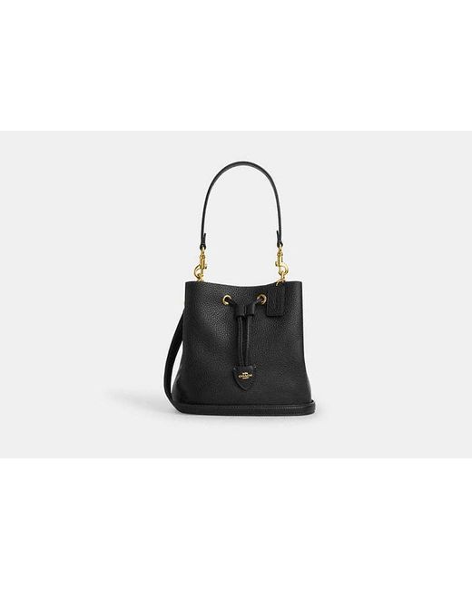 COACH Black Rowan Bucket Bag