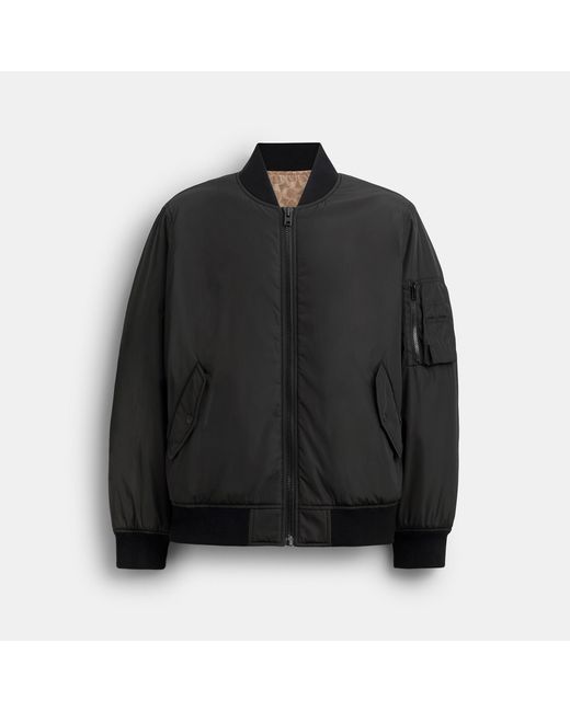 COACH Black Reversible Recycled Polyester Jacket for men