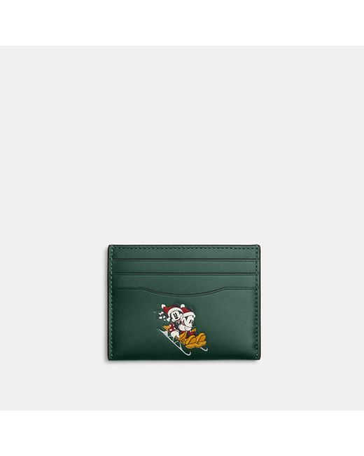 Coach Outlet Disney X Coach Slim Id Card Case With Winter Motif in