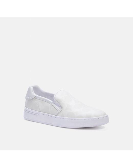 COACH White Wells Slip On Sneaker