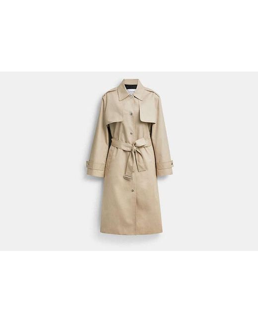 【COACH】Double Gun Flap Snap Trench ☆ロング トレンチコート COACH Double Gun Flap Snap Trench in Black | Lyst